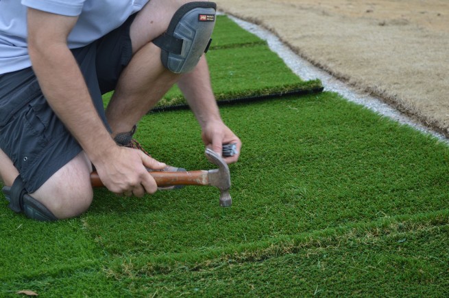 Fresno artificial grass installation - infill